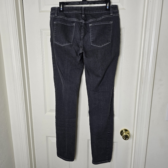 Women's Faded Black PrAna White Stitching Jeans 12/31 - Picture 7 of 11